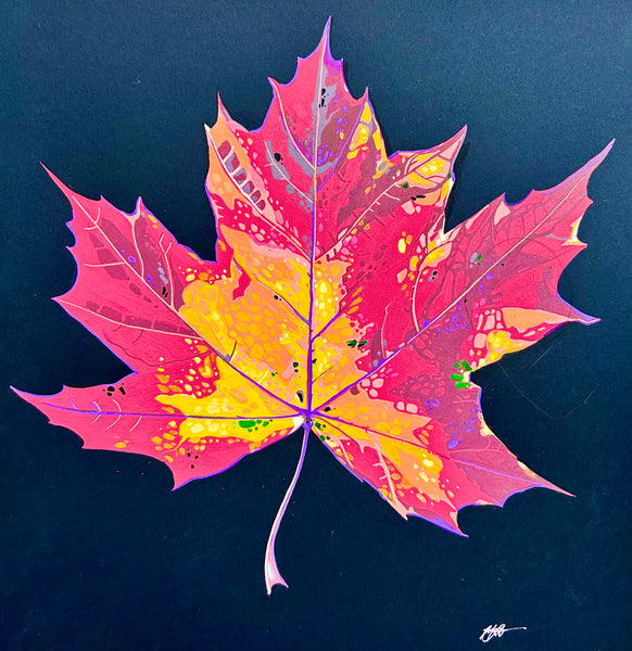 Orange Fire Maple Leaf
