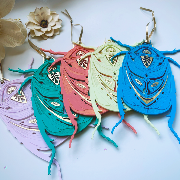 Beetle Nouveau Ornaments