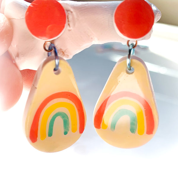 Rainbow- Yellow Skies- Drop Earrings